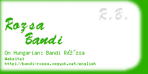 rozsa bandi business card